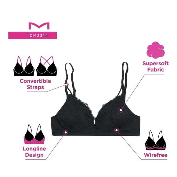 Maidenform DM2314 Soft Support Wireless Bra Size Small Nude NWT (Fits A-B 34-36) - Picture 8 of 8